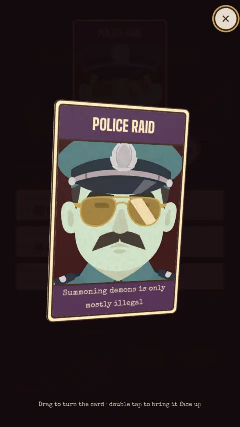 A card in 3D, turned